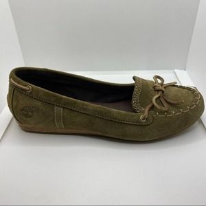 Timberland Earthkeepers Women's Rare Green Leather Moccasins Shoes Size 7